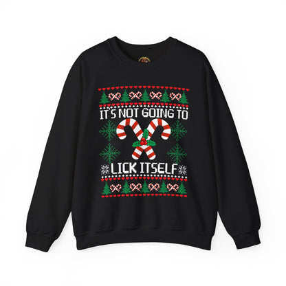 “It’s Not Going to Lick Itself” Ugly Christmas Sweater — The Naughty List Edition