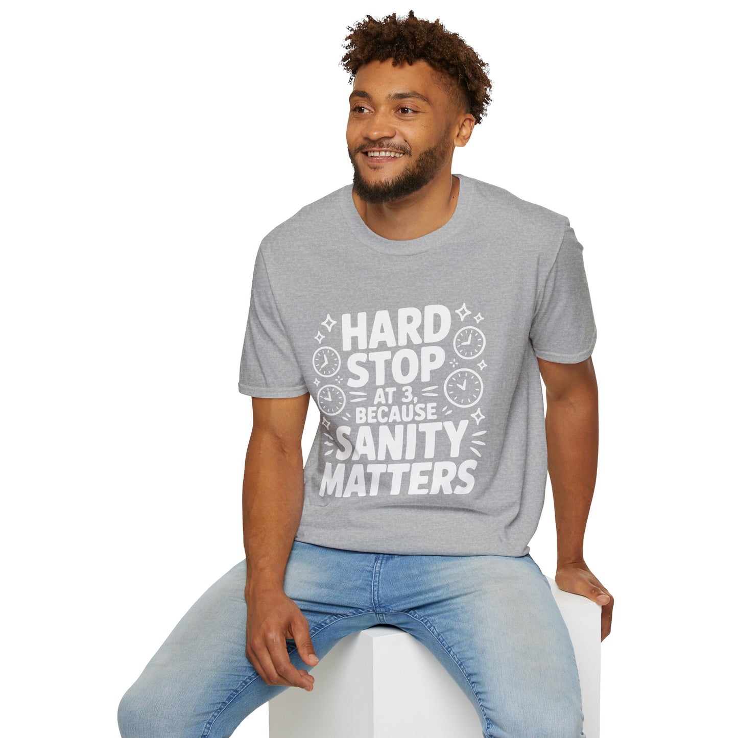 “Hard Stop at 3 Because Sanity Matters” Tee — The Boundaries Edition