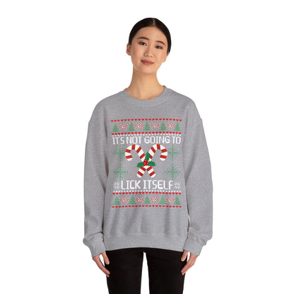 “It’s Not Going to Lick Itself” Ugly Christmas Sweater — The Naughty List Edition