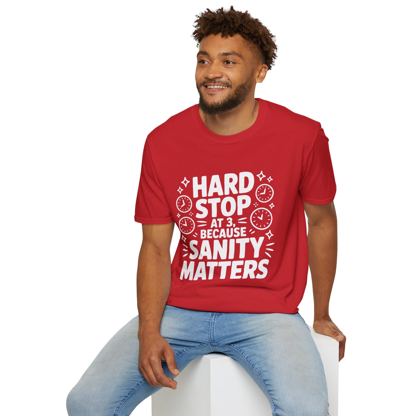 “Hard Stop at 3 Because Sanity Matters” Tee — The Boundaries Edition