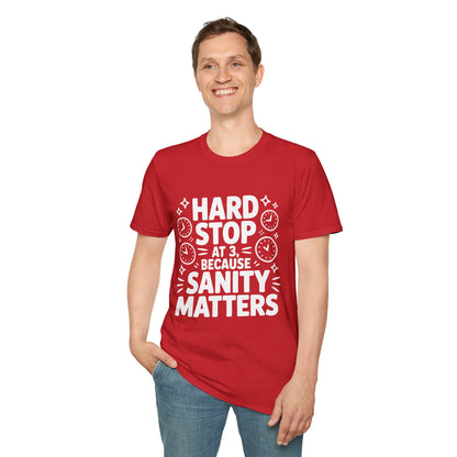 “Hard Stop at 3 Because Sanity Matters” Tee — The Boundaries Edition