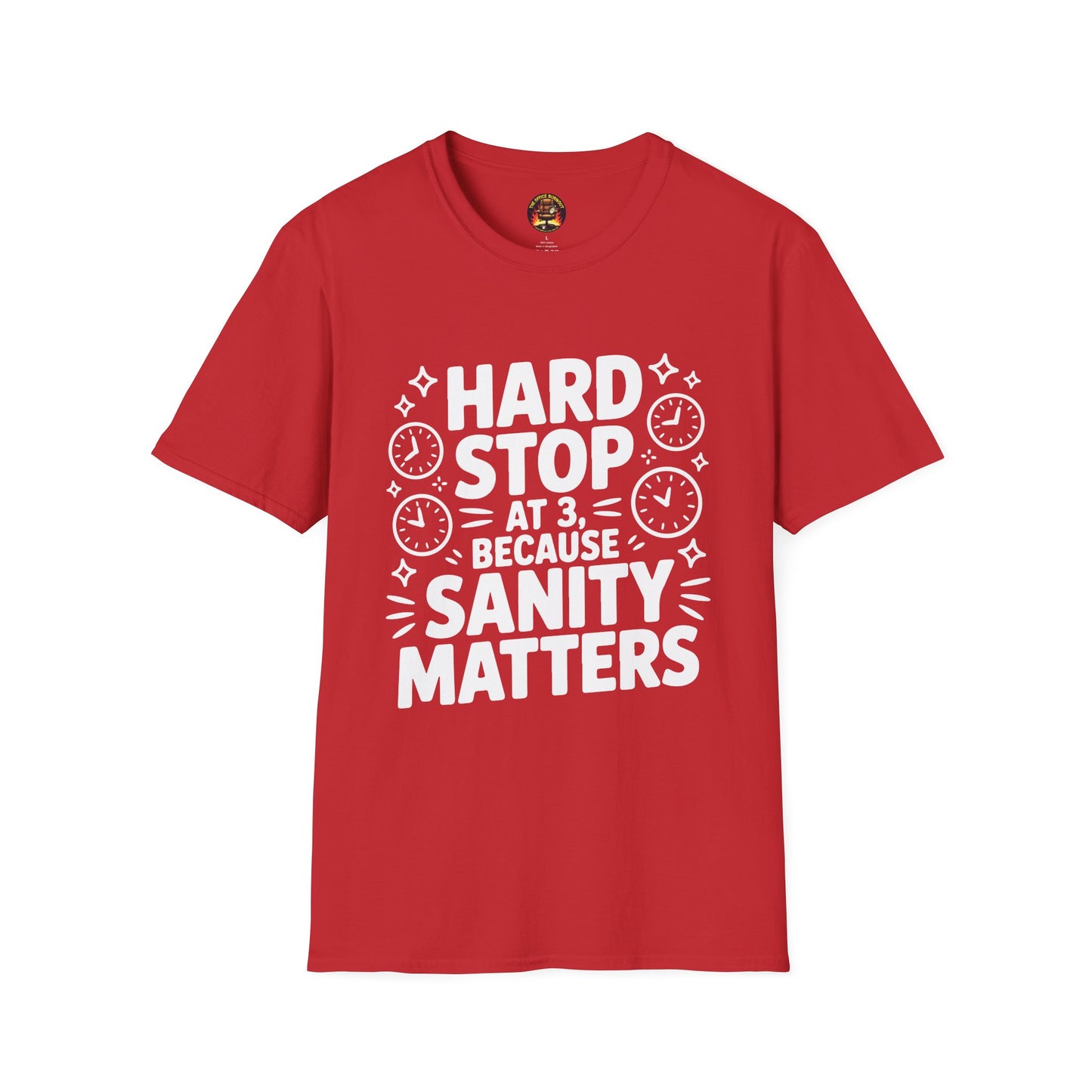 “Hard Stop at 3 Because Sanity Matters” Tee — The Boundaries Edition