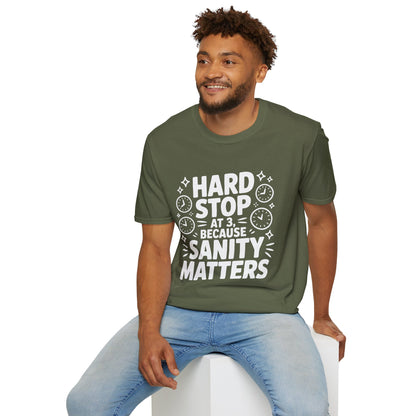 “Hard Stop at 3 Because Sanity Matters” Tee — The Boundaries Edition