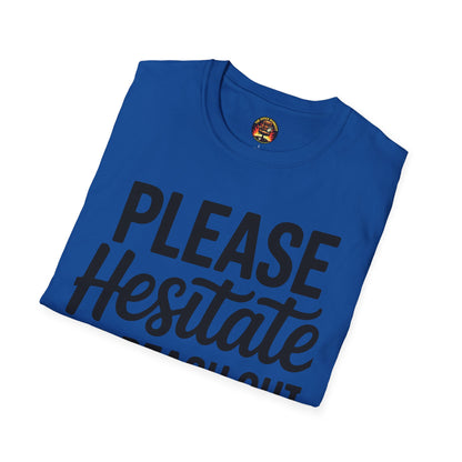 “Please Hesitate to Reach Out to Me” Tee — The Anti-Meeting Manifesto