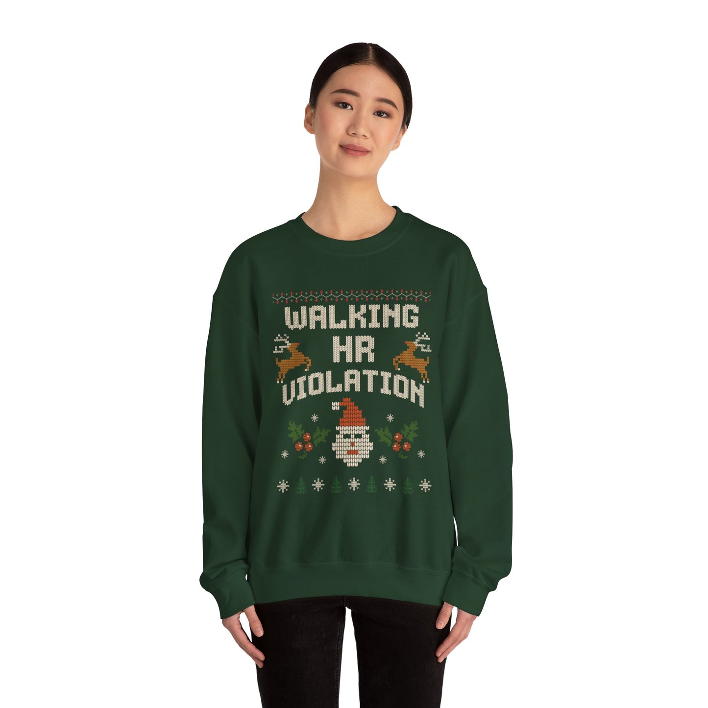 “Walking HR Violation” Sweater — The Corporate Chaos Edition