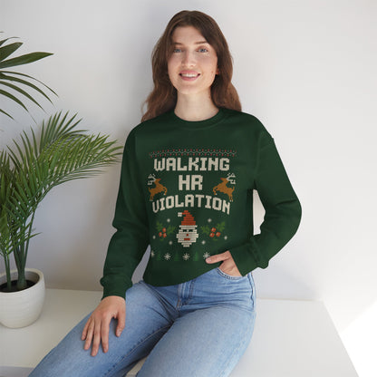“Walking HR Violation” Sweater — The Corporate Chaos Edition