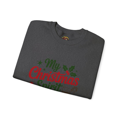“My Christmas Spirit Is Whiskey” Sweatshirt — The Festive Fuel Edition