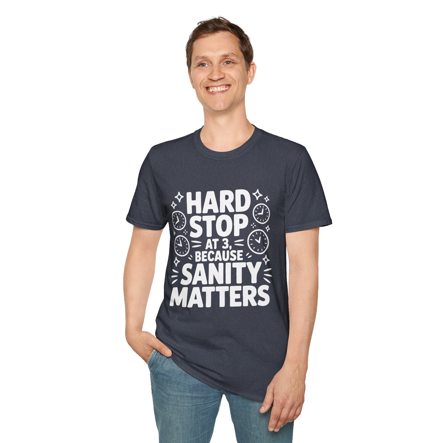 “Hard Stop at 3 Because Sanity Matters” Tee — The Boundaries Edition
