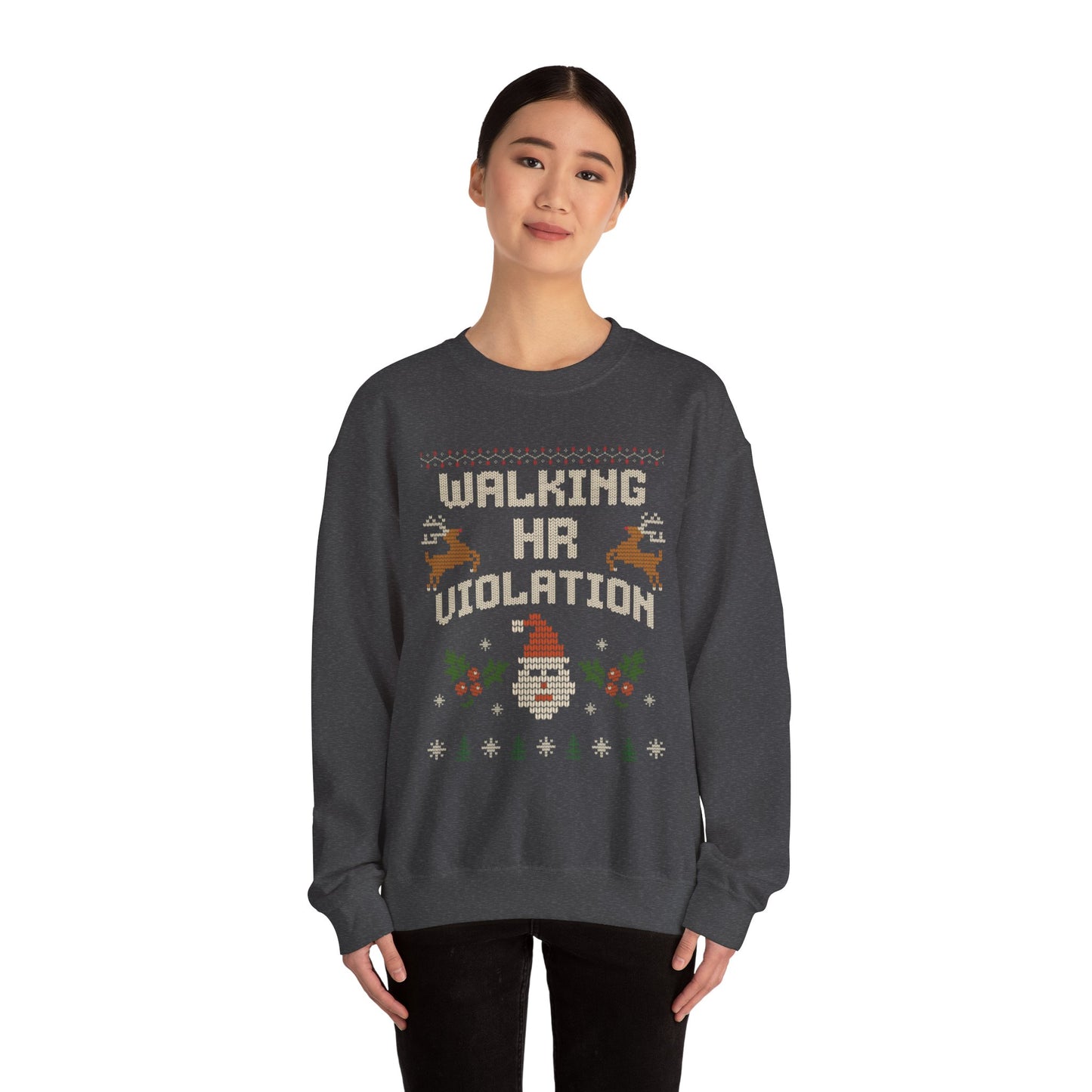 “Walking HR Violation” Sweater — The Corporate Chaos Edition
