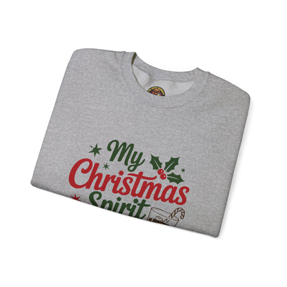 “My Christmas Spirit Is Whiskey” Sweatshirt — The Festive Fuel Edition