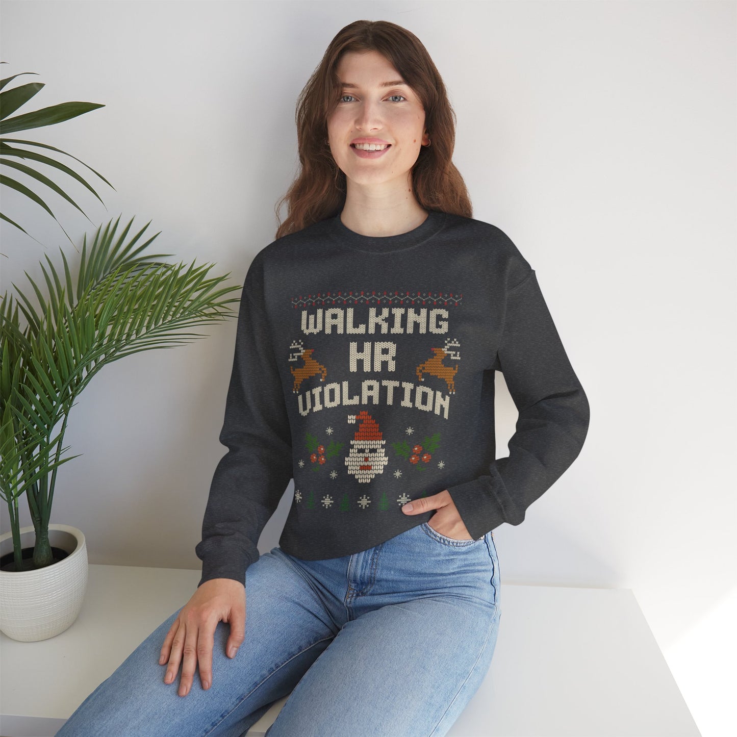 “Walking HR Violation” Sweater — The Corporate Chaos Edition