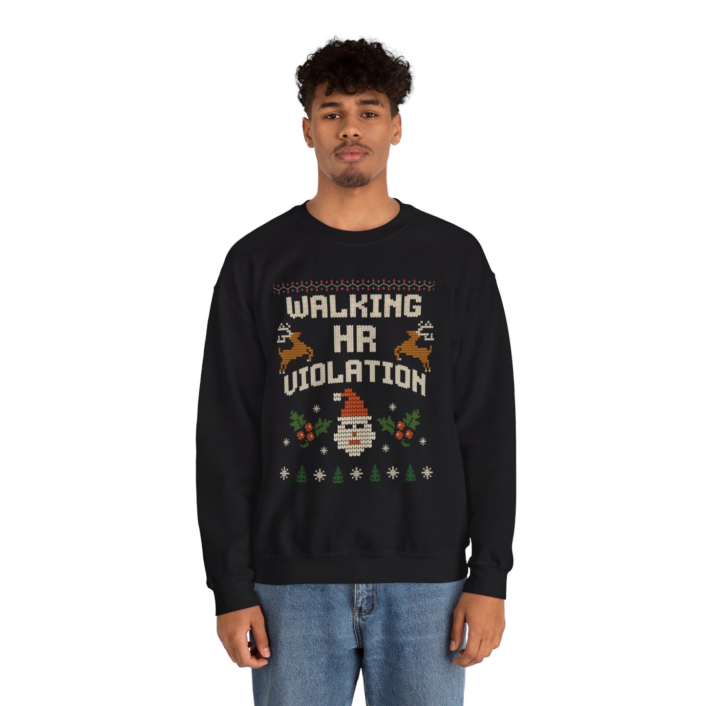 “Walking HR Violation” Sweater — The Corporate Chaos Edition