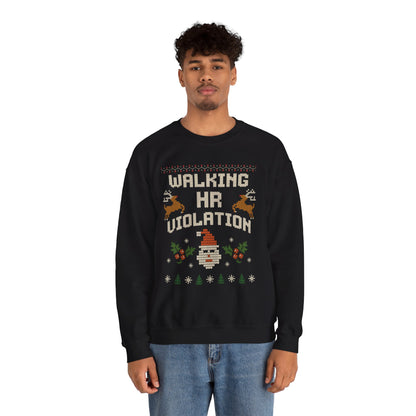 “Walking HR Violation” Sweater — The Corporate Chaos Edition