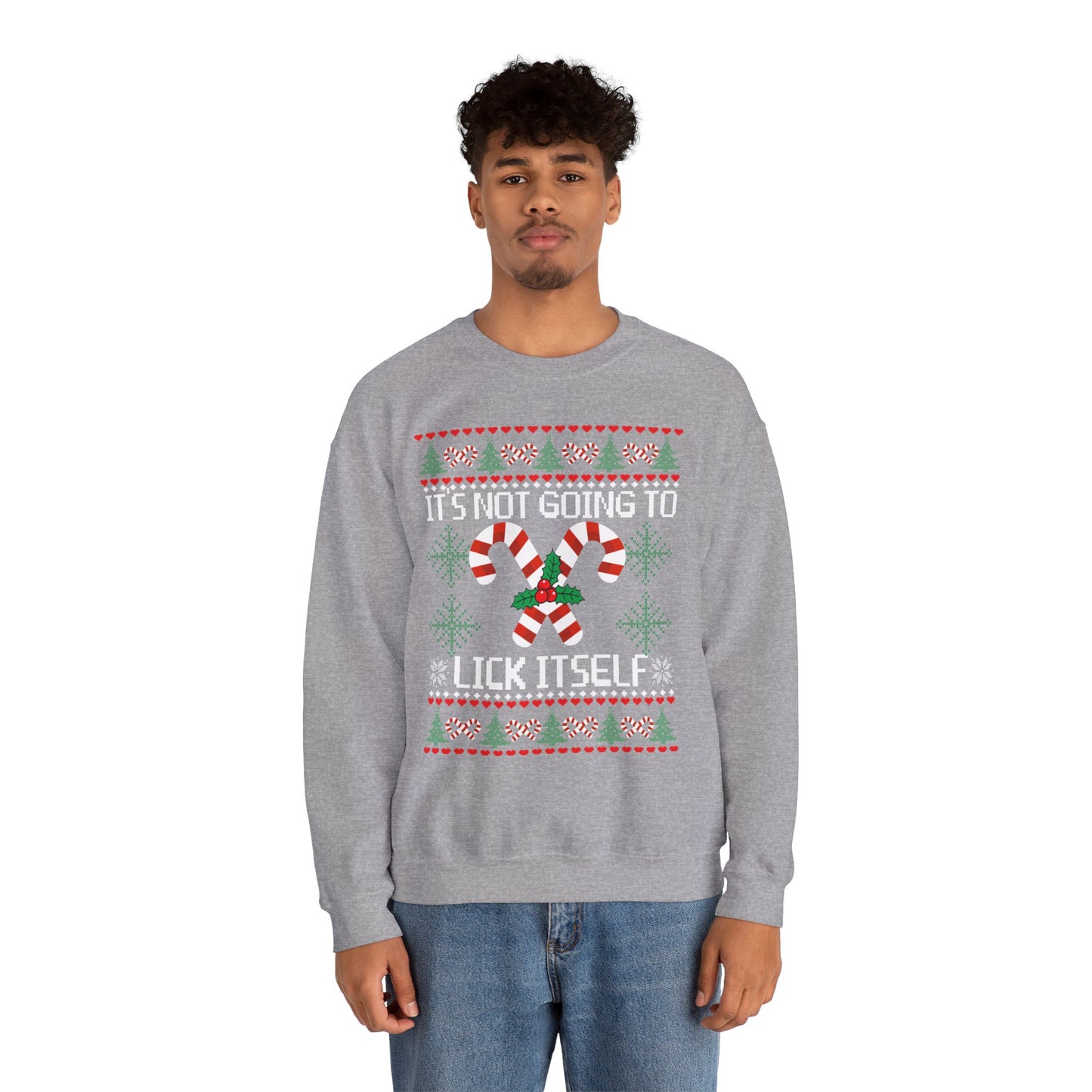 “It’s Not Going to Lick Itself” Ugly Christmas Sweater — The Naughty List Edition