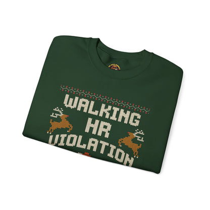 “Walking HR Violation” Sweater — The Corporate Chaos Edition