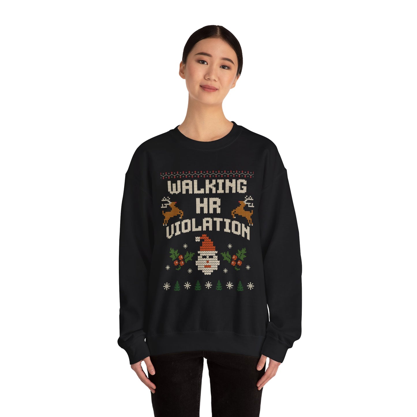 “Walking HR Violation” Sweater — The Corporate Chaos Edition