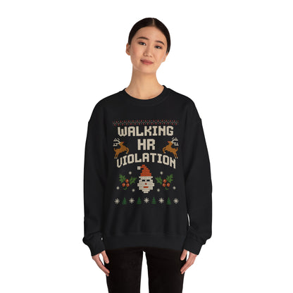 “Walking HR Violation” Sweater — The Corporate Chaos Edition