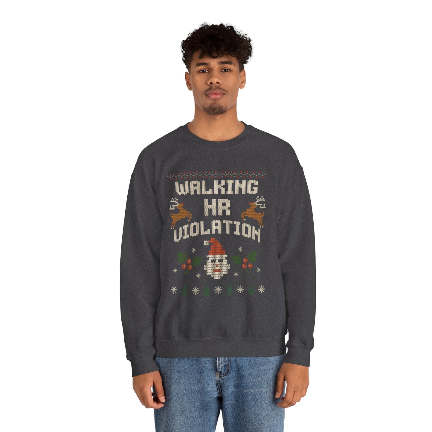 “Walking HR Violation” Sweater — The Corporate Chaos Edition
