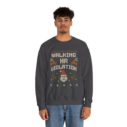 “Walking HR Violation” Sweater — The Corporate Chaos Edition