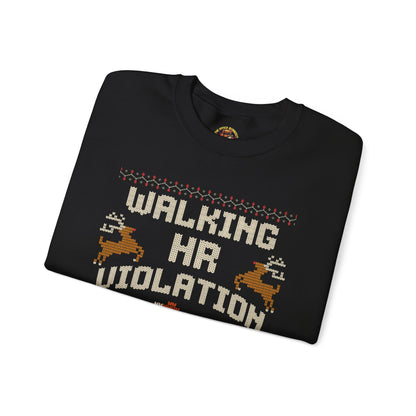 “Walking HR Violation” Sweater — The Corporate Chaos Edition