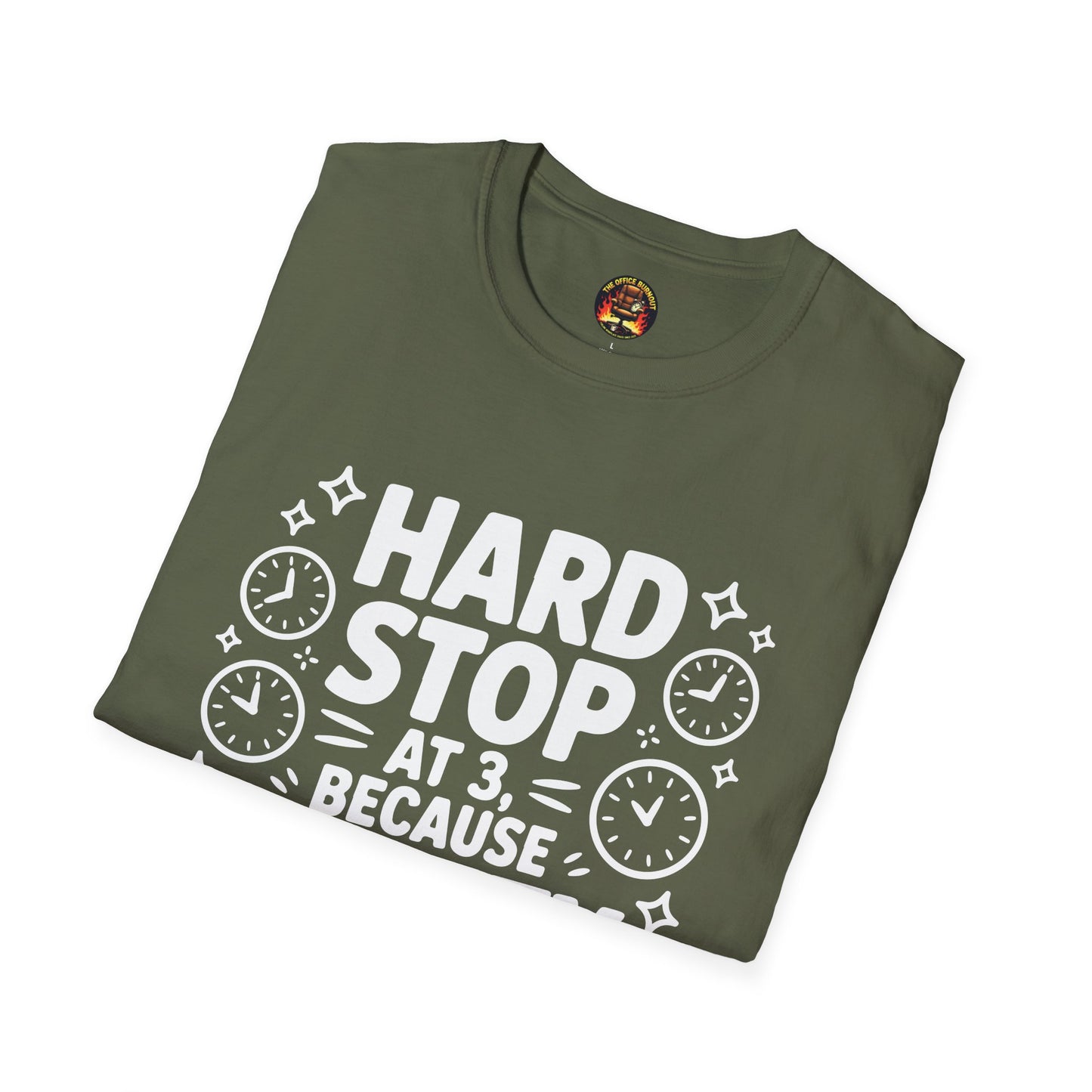 “Hard Stop at 3 Because Sanity Matters” Tee — The Boundaries Edition