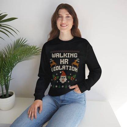 “Walking HR Violation” Sweater — The Corporate Chaos Edition
