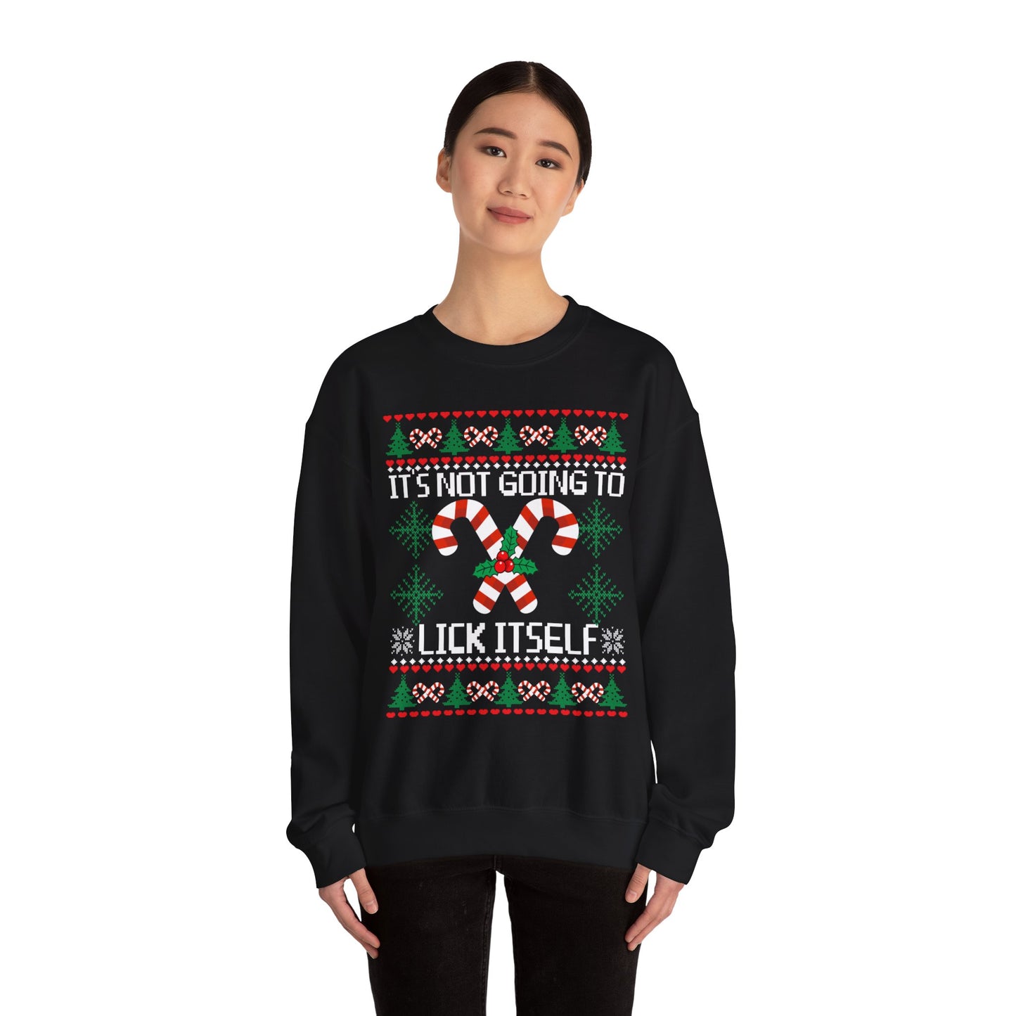“It’s Not Going to Lick Itself” Ugly Christmas Sweater — The Naughty List Edition