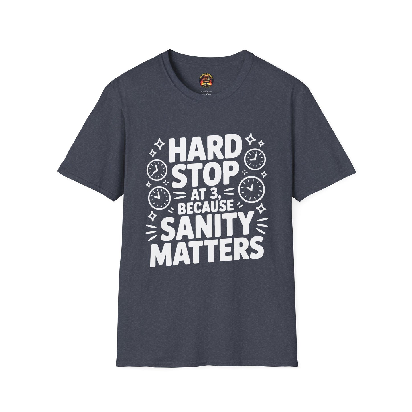 “Hard Stop at 3 Because Sanity Matters” Tee — The Boundaries Edition